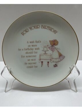 Holly Hobbie Lasting Memories For Your Birthday Porcelain Decor Plate Vintage